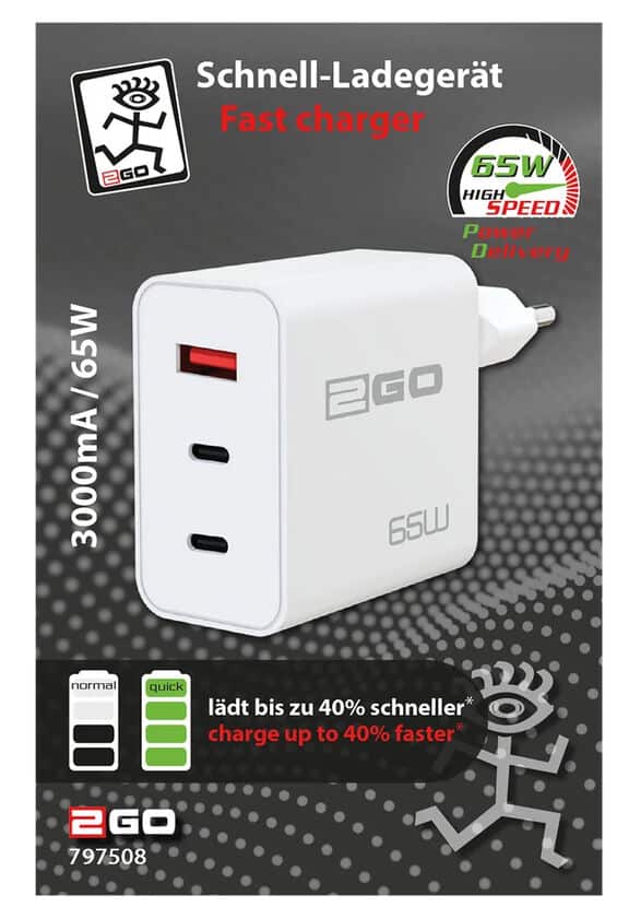 USB Ladeadapter 65W
